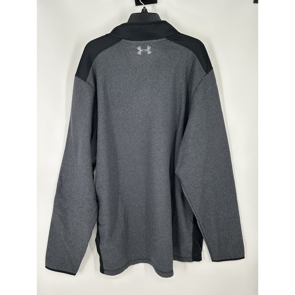 Under Armour Quarter 1/4 Zip Pullover Coldgear Infared Loose Black 4XLT 4XL Tall - Picture 2 of 9